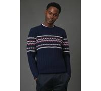 Debenhams Men's Navy Cable Christmas Jumper | Size: 2XL