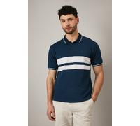 Maine Men's Navy Carter Chest Stripe Polo Shirt | Size: Medium Maine Navy M