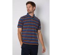 Debenhams Men's Navy College Stripe Polo Shirt | Size: Large