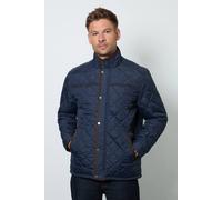 Debenhams Men's Navy Funnel Neck Diamond Quilted Jacket | Size: XL