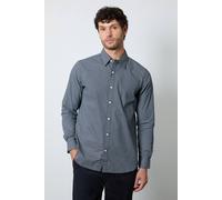 Debenhams Men's Navy Micro Print Long Sleeve Shirt | Size: 3XL