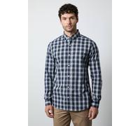 Debenhams Men's Navy Plaid Check Long Sleeve Shirt | Size: Large