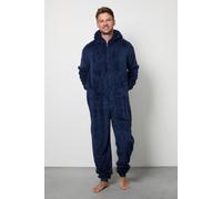 Debenhams Men's Navy Sherpa Hooded Onesie | Size: 2XL