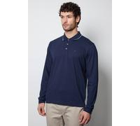 Debenhams Men's Navy Smart Long Sleeve Polo Shirt | Size: Medium