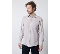 Debenhams Men's Neutral Textured Smart Long Sleeve Shirt | Size: Small