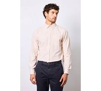 Debenhams Men's Off White Print Long Sleeve Shirt | Size: 3XL