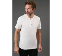 Debenhams Men's Off White Slub Y Neck T - Shirt | Size: Medium
