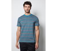 Debenhams Men's Petrol Phil Stripe T-Shirt | Size: XL