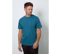 Debenhams Men's Petrol Textured T-Shirt | Size: 2XL