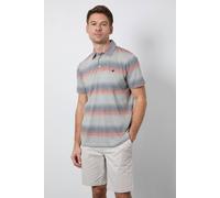 Debenhams Men's Pink Variegated Stripe Polo Shirt | Size: Medium
