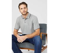 Debenhams Men's Pique Tipped Polo Shirt in Grey | Size: Small