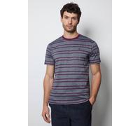 Debenhams Men's Plum Phil Stripe T-Shirt | Size: Small