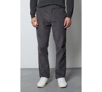 Debenhams Men's Premium Corduroy Chino Trousers in Dark Grey | Size: 34S