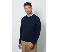 Maine Men's Premium Pure Cotton Cable Crew Neck Jumper in Navy | Size: Large Maine Navy L