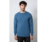 Debenhams Men's Premium Pure Cotton Crew Neck Jumper in Blue | Size: Large