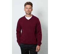 Maine Mens Premium Cotton V Neck Jumper (XL) (Burgundy)