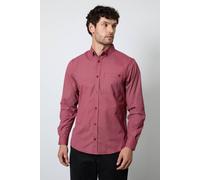 Debenhams Men's Red Micro Tile Print Long Sleeve Shirt | Size: 2XL