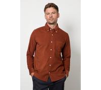 Debenhams Men's Rust Corduroy Long Sleeve Shirt | Size: 3XL