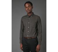 Debenhams Men's Tile Print Long Sleeve Shirt in Yellow | Size: 17 inches Debenhams Yellow 17 inches