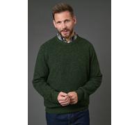 Debenhams Men's Twisted Yarn Crew Neck Knitted Jumper in Green | Size: Small