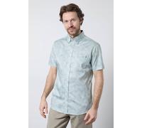 Debenhams Men's White Tile Print Short Sleeve Shirt | Size: Small