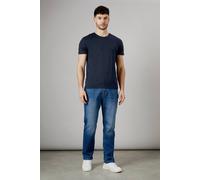 Debenhams Mid Wash Premium Stretch Straight Fit Jeans In Mid Blue mid blue 44R