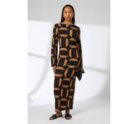 Debenhams Mono Geo Printed Jersey Column Dress In Black black 12