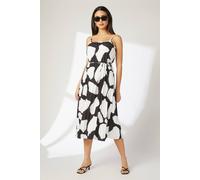 Debenhams Mono Geo Printed Pleat Dress In Black black 18