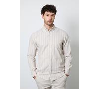 Debenhams Men's Natural Bold Stripe Long Sleeve Shirt | Size: 3XL