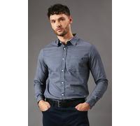 Debenhams Navy Abstract Shape Print Long Sleeve Shirt navy XXL