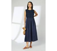 Debenhams Navy Broderie Cami Detail Midaxi Dress navy 12