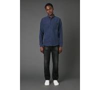 Debenhams Navy Brushed Flannel Long Sleeve Shirt In Dark Grey dark grey XXL