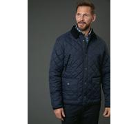 Debenhams Navy Cord Collar Diamond Quilted Jacket navy