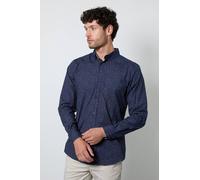 Debenhams Navy Ditsy Floral Print Long Sleeve Shirt navy