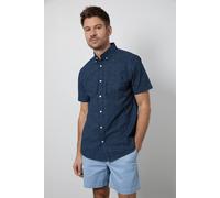 Debenhams Navy Floral Print Short Sleeve Shirt navy XL