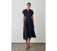 Principles Womens/Ladies Belt Flared Midi Dress (18 UK) (Navy)