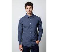 Debenhams Men's Navy Geometric Print Long Sleeve Shirt | Size: Small