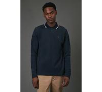 Debenhams Navy Long Sleeve Pique Polo Shirt navy M