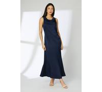 Debenhams Navy Occasion Satin Cowl Neck Midi Dress navy 10
