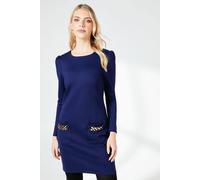 Debenhams Navy Pocket Detail Ponte Shift Dress navy 18