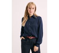 Debenhams Navy Satin Burnout Stripe Shirt navy 16