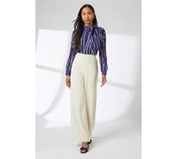 Debenhams Navy Spot Contrast Detail Top navy 12
