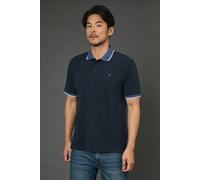 Navy Tipped Pique Polo Shirt Maine Navy XXXL