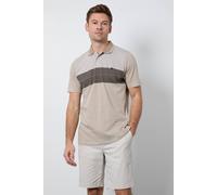 Debenhams Men's Neutral Feeder Placement Stripe Polo Shirt | Size: Small