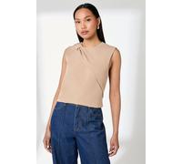 Debenhams Nude Knotted Neck Detail Sleeveless Top nude 16