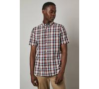 Debenhams Orange Classic Check Short Sleeve Shirt orange S