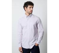 Debenhams Orange Micro Grid Check Long Sleeve Shirt orange