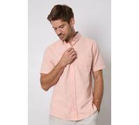 Debenhams Orange Textured Short Sleeve Shirt orange
