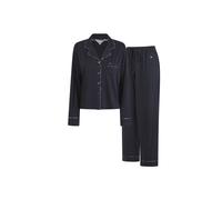 Debenhams Pandora Long Pyjama Set With Contrast Print Piping After Midnight In Navy navy