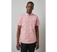 Debenhams Pink Ditsy Floral Print Short Sleeve Shirt In Green green S